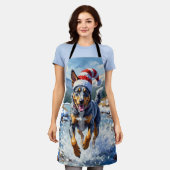 Energetic Blue Heeler Dog Winter Creek Christmas Schort (Gedragen)