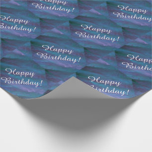 Energetic Blue Paars Blauwgroen Texas Storm Birthd Cadeaupapier