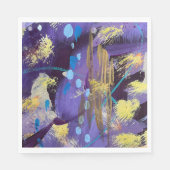 Energetic blue, purple, and gold abstract art servet (Voorkant)