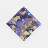Energetic blue, purple, and gold abstract art  servet (Hoek)