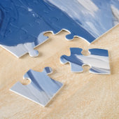 Energetic Boxer Dog Leaping in Winter Snow Fun Legpuzzel (Zijkant)