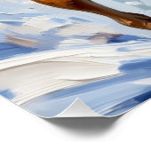 Energetic Boxer Dog Leaping in Winter Snow Fun Perfect Poster (Hoek)