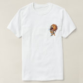 Energetic Cartoon Lion Rocker Singing Loudly T-shirt (Design voorkant)
