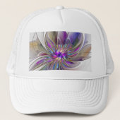 Energetic, Colorful Abstract Fractal Art Flower Trucker Pet (Voorkant)