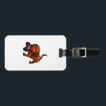 Energetic dachshund dumbbell comic motivation bagagelabel<br><div class="desc">Energetic dachshund dumbbell comic motivation</div>