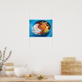Energetic Food Bowl: Yoghurt en fruit Muesli Poster (Keuken)