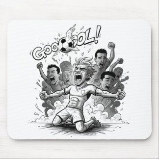 Energetic Football Goal Celebration Mouse Pad Muismat