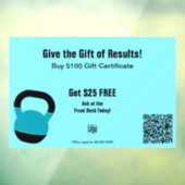 Energetic Gym All Year Gift Certificate Promotion Raamsticker (Vel 3)
