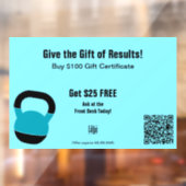 Energetic Gym All Year Gift Certificate Promotion Raamsticker (Vel 2)