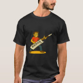 Energetic man playing keytar t-shirt (Voorkant)