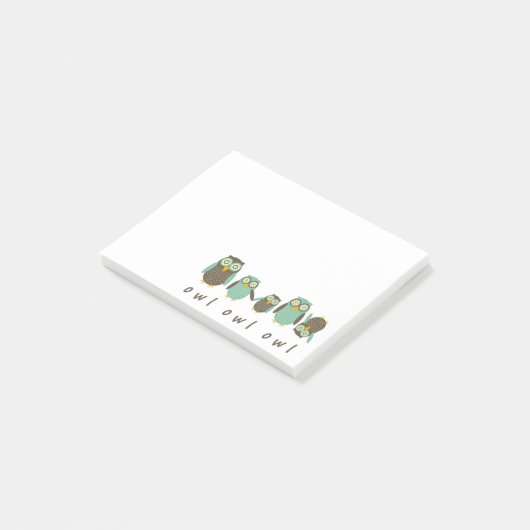 Energetic Owls Post-it® Notes (Schuin)