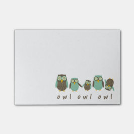Energetic Owls Post-it® Notes