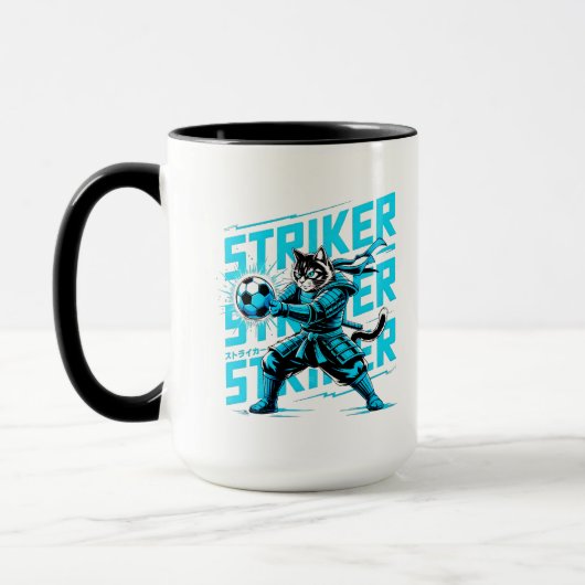 Energetic Soccer Cat Coffee Mug Mok (Links)