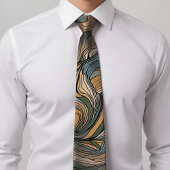 Energetic Wave Pattern Stropdas