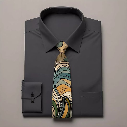 Energetic Wave Pattern Stropdas