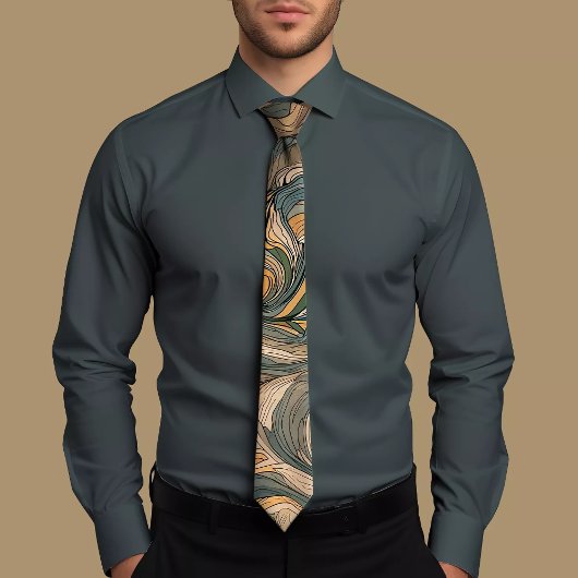 Energetic Wave Pattern Stropdas