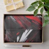 Energetisch Abstract rood en grijs vet Tissuepapier (Geschenk)