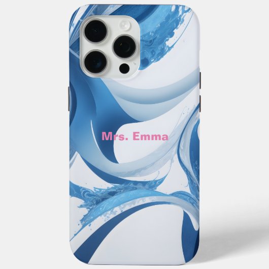 Energetisch blauw voor sportliefhebbers Case-Mate iPhone case (Achterkant)