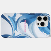 Energetisch blauw voor sportliefhebbers Case-Mate iPhone case (Achterkant (horizontaal))