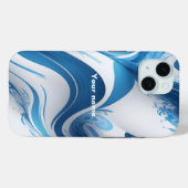 Energetisch blauw voor sportliefhebbers Case-Mate iPhone case (Achterkant (horizontaal))
