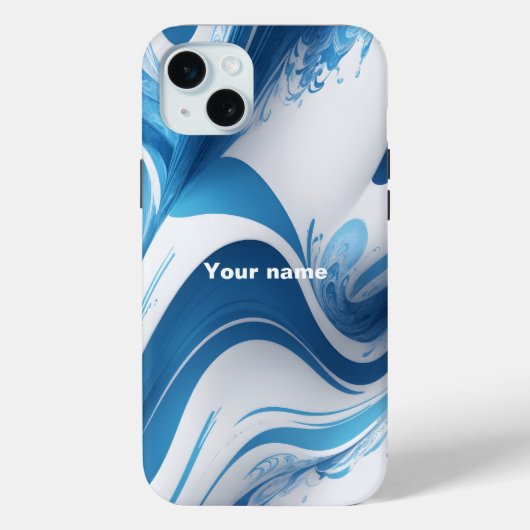 Energetisch blauw voor sportliefhebbers Case-Mate iPhone case (Achterkant)