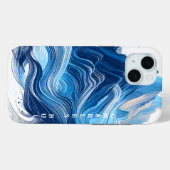 Energetisch blauw voor sportliefhebbers Case-Mate iPhone case (Achterkant (horizontaal))