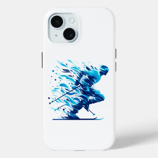 Energetisch blauw voor sportliefhebbers Case-Mate iPhone case (Achterkant)