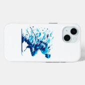 Energetisch blauw voor sportliefhebbers Case-Mate iPhone case (Achterkant (horizontaal))
