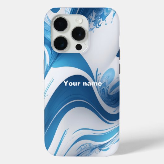 Energetisch blauw voor sportliefhebbers Case-Mate iPhone case (Achterkant)