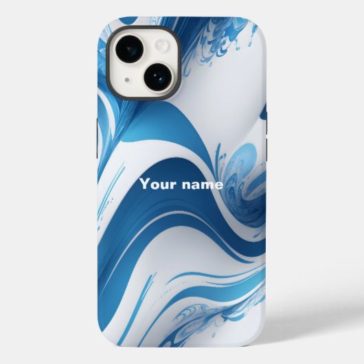 Energetisch blauw voor sportliefhebbers Case-Mate iPhone case (Achterkant)