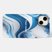 Energetisch blauw voor sportliefhebbers Case-Mate iPhone case (Achterkant (horizontaal))