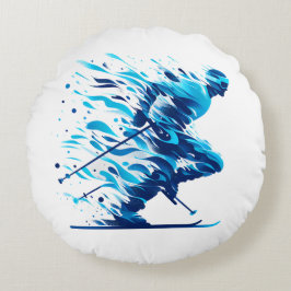 Energetisch blauw voor sportliefhebbers rond kussen