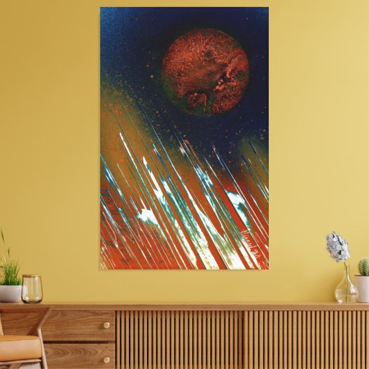 Energetisch gedurfd licht planetair canvas afdruk (Insitu (Woonkamer))