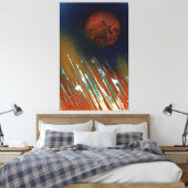 Energetisch gedurfd licht planetair canvas afdruk (Insitu (Slaapkamer))
