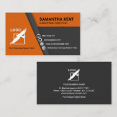 Energetisch helder Sinaasappel Trapezium Visitekaartje (Voorkant / Achterkant)