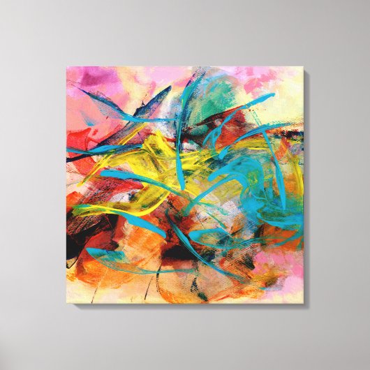 Energetisch kleurrijk Abstract schilderij Canvas Afdruk (Voorkant)