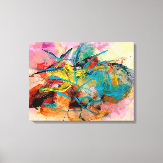 Energetisch kleurrijk Abstract schilderij Canvas Afdruk (Voorkant)