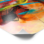 Energetisch kleurrijk Abstract schilderij Foto Afdruk (Hoek)