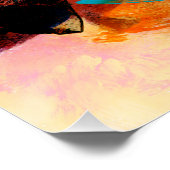 Energetisch kleurrijk Abstract schilderij Perfect Poster (Hoek)