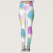 Energetisch Snoep Kleur Abstracte Leggings (Voorkant)