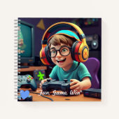 "Energetische 3D-gamer" Notitieboek (Voorkant)