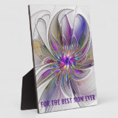 Energetische, Abstracte fractale Kunstbloem Beste  Fotoplaat (Zijkant)