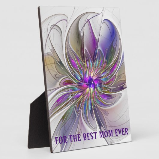 Energetische, Abstracte fractale Kunstbloem Beste  Fotoplaat (Zijkant)