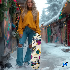 Energetische Abstracte Vormen Skateboard Deck