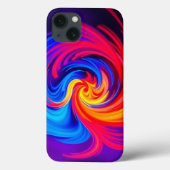Energetische Abstracte werveling in blauw rood en Case-Mate iPhone Case (Achterkant)