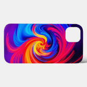 Energetische Abstracte werveling in blauw rood en  Case-Mate iPhone Case (Achterkant (horizontaal))