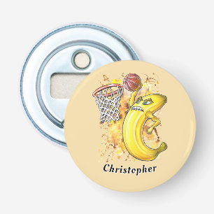 Energetische Banana Slam Dunk Fruitarian Power Pop Button Flesopener