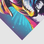 Energetische Boxer Dog Met Zonnebril Pop Art Tissuepapier (Detail)