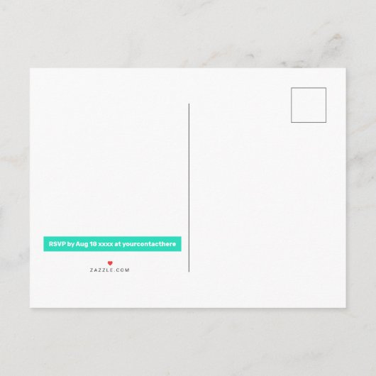 Energetische Bright Stripes Zomerfeest Uitnodiging (Achterkant)