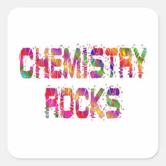 Energetische chemie gesteenten vierkante sticker